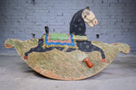 Late 19th Century Folk Art Painted Wooden Rocking Horse - Harrington Antiques