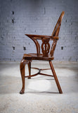 Late 19th Century Gothic Revival Yew & Elm Windsor Chair - Harrington Antiques