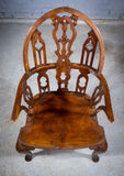 Late 19th Century Gothic Revival Yew & Elm Windsor Chair - Harrington Antiques