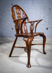 Late 19th Century Gothic Revival Yew & Elm Windsor Chair - Harrington Antiques