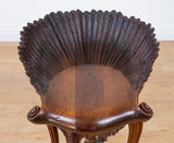 Late 19th Century Venetian Walnut Grotto Stool - Harrington Antiques