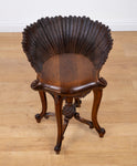 Late 19th Century Venetian Walnut Grotto Stool - Harrington Antiques