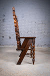 Late Georgian Oak Metamorphic Chair / Library Steps - Harrington Antiques