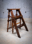 Late Georgian Oak Metamorphic Chair / Library Steps - Harrington Antiques