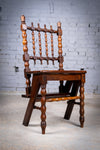 Late Georgian Oak Metamorphic Chair / Library Steps - Harrington Antiques