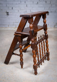 Late Georgian Oak Metamorphic Chair / Library Steps - Harrington Antiques