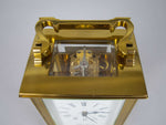 Mappin & Webb Brass Carriage Clock With Plaque Attributing to Sultanate of Oman, c.1985. - Harrington Antiques