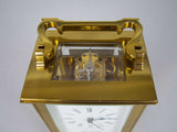 Mappin & Webb Brass Carriage Clock With Plaque Attributing to Sultanate of Oman, c.1985. - Harrington Antiques