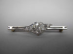 Mid-Century 18 Carat White Gold & Diamond Bar Brooch / Pendant. - Harrington Antiques