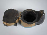 Mid Century Cold Painted Bronze Pug Dog Inkwell - Harrington Antiques