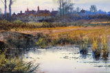 'Near Acle, Great Yarmouth' by John H. Cole. Oil On Board. - Harrington Antiques