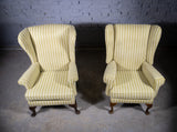 Near Pair Of Early 20th Century Wingback Armchairs. - Harrington Antiques