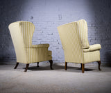 Near Pair Of Early 20th Century Wingback Armchairs. - Harrington Antiques