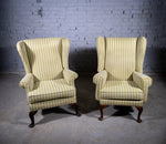 Near Pair Of Early 20th Century Wingback Armchairs. - Harrington Antiques