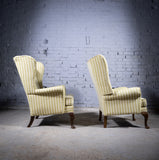 Near Pair Of Early 20th Century Wingback Armchairs. - Harrington Antiques