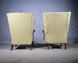 Near Pair Of Early 20th Century Wingback Armchairs. - Harrington Antiques