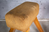 Near Pair Of Vintage Suede Pommel Horses by Niels Larsen & Son Ltd, c.1920 & 1940. - Harrington Antiques
