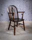 Oak & Elm Prince Of Wales Feathers Windsor Chair, c.1860. - Harrington Antiques