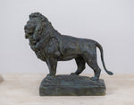 Painted Plaster Lion After Edward Kemeys (American 1843-1907) - Harrington Antiques