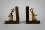 Pair of 19th Century Bronze Stag Bookends - Harrington Antiques