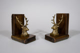 Pair of 19th Century Bronze Stag Bookends - Harrington Antiques