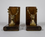 Pair of 19th Century Bronze Stag Bookends - Harrington Antiques