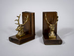 Pair of 19th Century Bronze Stag Bookends - Harrington Antiques