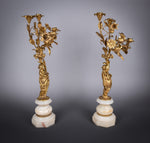 Pair Of 19th Century French Gilt Ormolu Figural Candelabra, c.1880 - Harrington Antiques