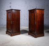 Pair Of 19th Century Mahogany Pedestal Cupboards - Harrington Antiques