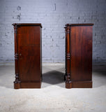 Pair Of 19th Century Mahogany Pedestal Cupboards - Harrington Antiques