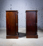 Pair Of 19th Century Mahogany Pedestal Cupboards - Harrington Antiques