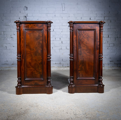 Pair Of 19th Century Mahogany Pedestal Cupboards - Harrington Antiques