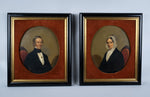 Pair Of 19th Century Portraits - Husband & Wife. English School. - Harrington Antiques