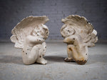 Pair Of 19th Century Victorian Cast Iron Cherubs - Harrington Antiques