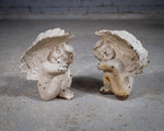 Pair Of 19th Century Victorian Cast Iron Cherubs - Harrington Antiques