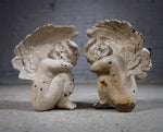 Pair Of 19th Century Victorian Cast Iron Cherubs - Harrington Antiques