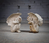 Pair Of 19th Century Victorian Cast Iron Cherubs - Harrington Antiques