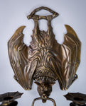 Pair Of Bronze Bat Wall Sconces After William Tonks & Sons For Liberty's. - Harrington Antiques