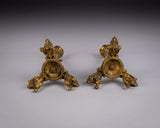 Pair Of Gilt Bronze French Candlesticks, c.1900 - Harrington Antiques