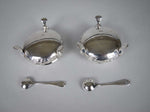 Pair of Large Silver Salt Cellars by Robert Harper, London, 1865. In Original Case. - Harrington Antiques