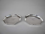 Pair of Silver Small Octagonal Trays by H Phillips Aldershot, London, 1948. - Harrington Antiques