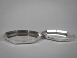 Pair of Silver Small Octagonal Trays by H Phillips Aldershot, London, 1948. - Harrington Antiques