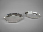 Pair of Silver Small Octagonal Trays by H Phillips Aldershot, London, 1948. - Harrington Antiques