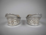 Pair of Sterling Silver Bon Bon Dishes, 1899 & 1900 by Atkin Bros, Sheffield - Harrington Antiques