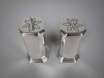 Pair Of Sterling Silver Pepperettes / Pepper Shakers. Carrington & Co, 1935. - Harrington Antiques