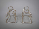 Pair of Sterling Silver Toast Racks by J. B. Chatterley & Sons, Birmingham, 1927. - Harrington Antiques