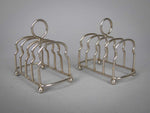 Pair of Sterling Silver Toast Racks by J. B. Chatterley & Sons, Birmingham, 1927. - Harrington Antiques