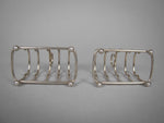 Pair of Sterling Silver Toast Racks by J. B. Chatterley & Sons, Birmingham, 1927. - Harrington Antiques