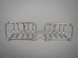 Pair of Sterling Silver Toast Racks by J. B. Chatterley & Sons, Birmingham, 1927. - Harrington Antiques