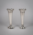 Pair Sterling Silver Spill Vases by W. E. Hill & Co, London, 1907 - Harrington Antiques